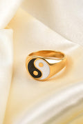 Yin Yang Ring | Schwarz Weiß