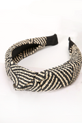 Tribal Twist Haarband | Schwarz Weiß