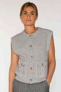 Kiss Strickweste Cardigan 54401 | Stahl