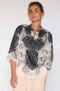 Neomi-Shirt 54614 | Sand/Marine | Skjorte von Gustav