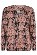 Inez Paisley-Hemd | Dunkles Blush