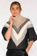 Lima Rollkragen-Cape 54429 | Schwarz