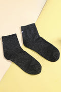 Glitzer & Herz Socken | Glänzendes Schwarz