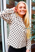 Flora Ls Bluse | Schwarzes Herz
