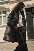 Nova Square Daunenmantel | Schwarz