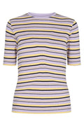 Roberta Ss Bluse | Lavendelgelb gestreift