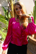 Tiki Ls Twist Bluse | Rosa
