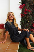 Alma T-Shirt-Kleid | Schwarze Spitze