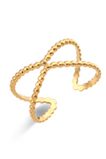 Bubble Crossover Ring | Gold