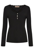 Calista Ls Tee | Schwarz