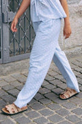 Claira-Stickerei-Hose | Hellblau