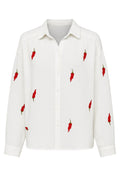 Emb Chili Shirt | Weiß