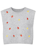 Fruchtige Strickweste 1633 | Grau