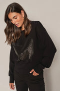 Dakota O-Ls Glam Sweatshirt | Schwarz