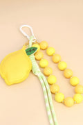 Lemony Beads Taschenanhänger | Leuchtendes Gelb