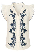 Molly Besticktes Top | Beige
