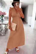 Sun Rüschenkleid | Kamel