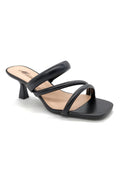 Riemchen-Kitten Heels | Schwarz