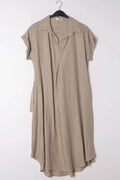 Catherine Solid Kleid | Taupe